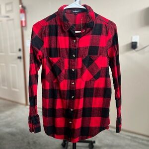 Ambiance Red and Black Checkered Shirt